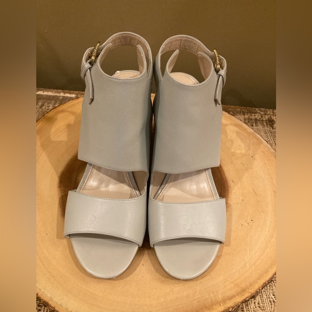 Cole Haan Womens Kathlyn Bootie New Size 5.5 Grey Peep Toe Block Heel - Picture 6 of 16
